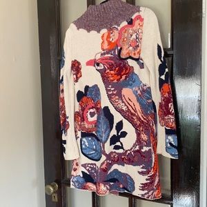 Anthropologie Sleeping on Snow Foret embroidered cardigan sweater